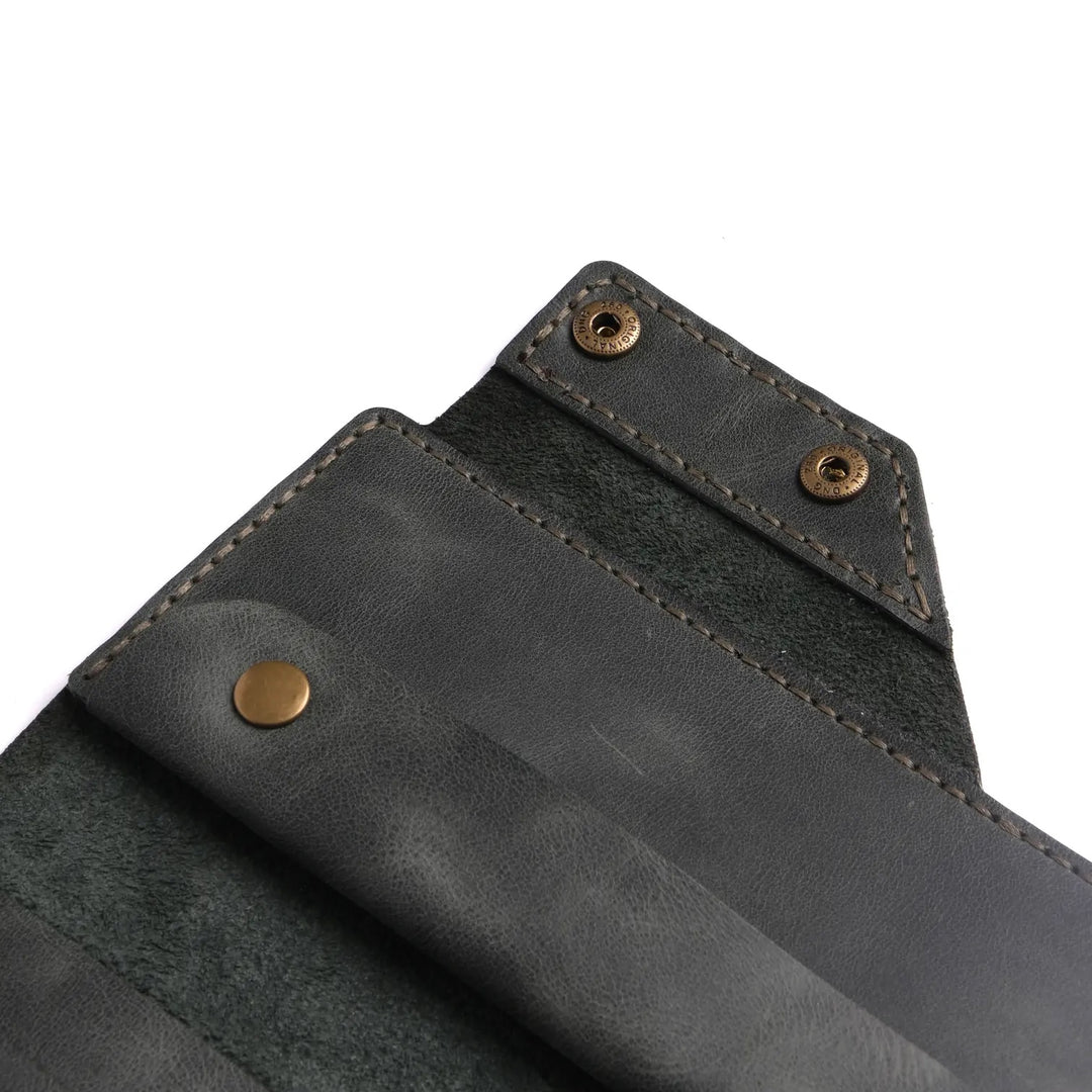 Handmade Leather Long Wallet Tobacco khaki